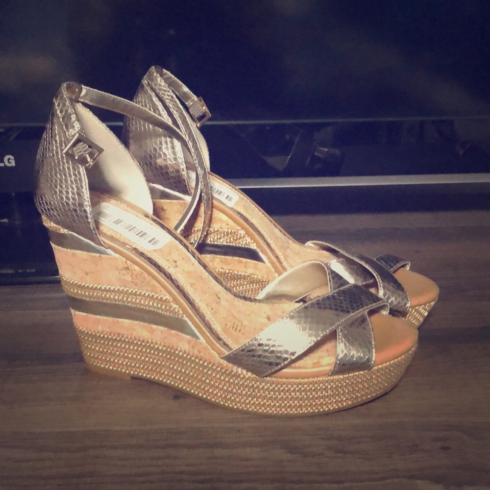 Gianni Bini wedges never worn.  9.5